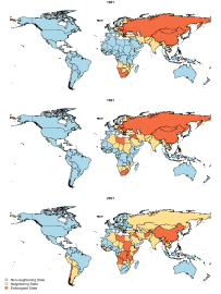 Embargoed states and their neighbors.